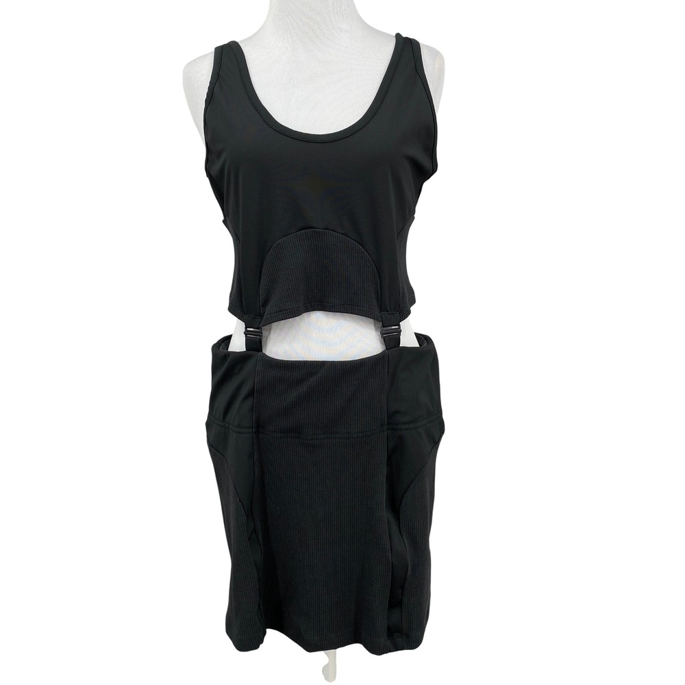Adidas‎ Always Originals Two in One Cutout Buckle Dress Womens Large Black Mini